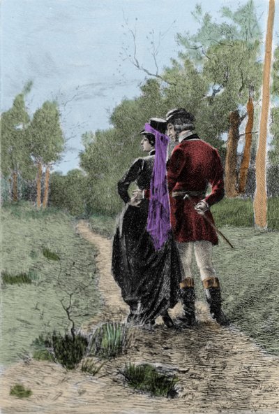 Gustave Flaubert（1821-1880）の小説「Madame Bovary」のイラスト。アルベール・フォーリ（1854-1937）によるイラスト。 作： Albert Auguste Fourie