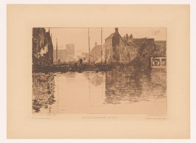 フランダースのハーバービュー En ville Flamande, le soir (オブジェクトのタイトル) 作： Albert Baertsoen