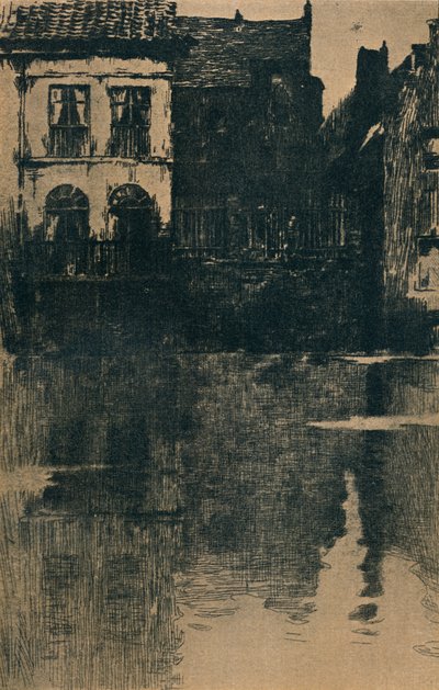 水辺の古い家、c1886-1906、1906-7 作： Albert Baertsoen