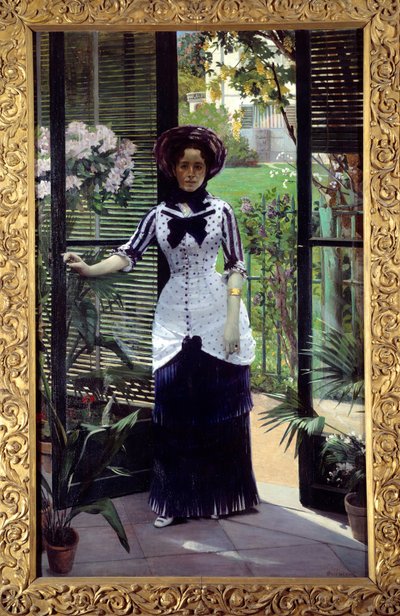 温室で アルバート・バルトロメ (1848-1928) による絵画 1881 日。 1.42x2.33m パリ、オルセー美術館 作： Albert Bartholomé