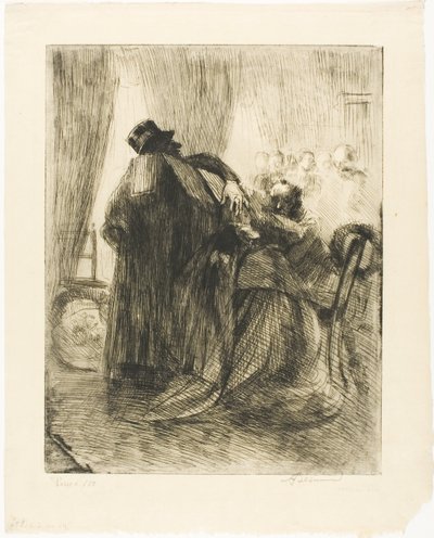 死別、『Woman』より5枚目 作： Albert Besnard