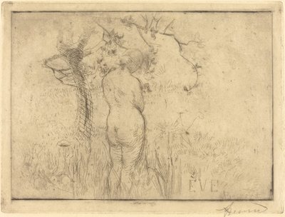 りんごの木の前のイブ 作： Albert Besnard