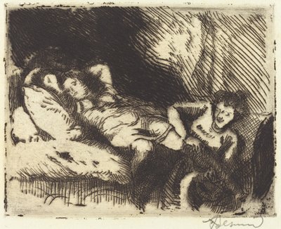 寝る (Le Coucher) 作： Albert Besnard