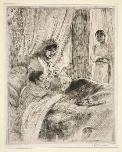 ランチ、またはハッピー マタニティ 作： Albert Besnard