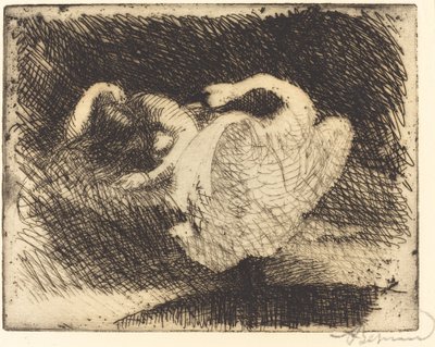 眠るレダ 作： Albert Besnard