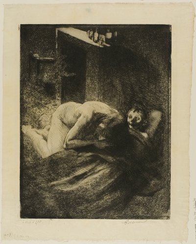 ミザリー、プレート9（ウーマンより 作： Albert Besnard