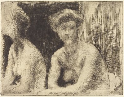 鏡の前の裸婦 作： Albert Besnard