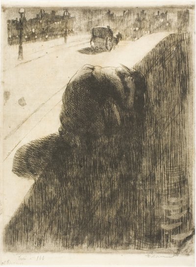 自殺、「女」より11枚目 作： Albert Besnard