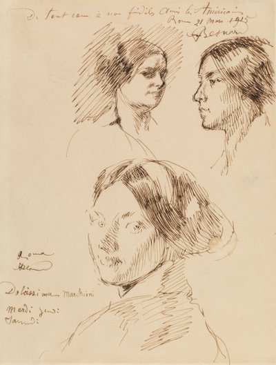 三人の女性の肖像 作： Albert Besnard