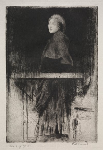 マントを持つ女性 作： Albert Besnard