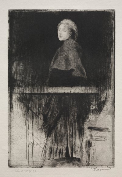 岬を持つ女性、1889年。 作： Paul Albert Besnard