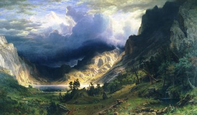 ロッキー山脈の嵐 - Mt.Rosalie 作： Albert Bierstadt