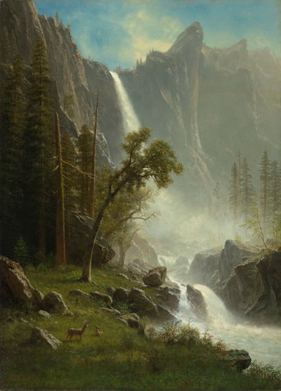 ブライダルベール滝、ヨセミテ、1871-1873年頃 作： Albert Bierstadt