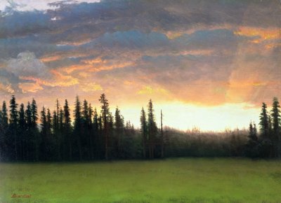 カリフォルニアの夕日 作： Albert Bierstadt