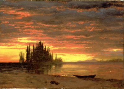 カリフォルニアの夕日 作： Albert Bierstadt