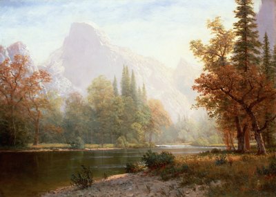 ハーフドーム、ヨセミテ 作： Albert Bierstadt