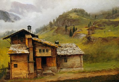 マウンテンハウス 作： Albert Bierstadt