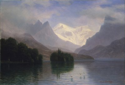 マウンテンシーン 作： Albert Bierstadt