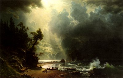 太平洋岸のピュージェット湾 作： Albert Bierstadt