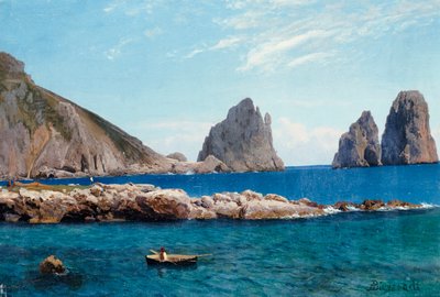 岩を漕ぐ 作： Albert Bierstadt