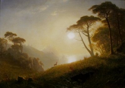 ヨセミテ・バレーの風景 作： アルバートビアシュタット