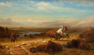 バッファローの最後 作： Albert Bierstadt