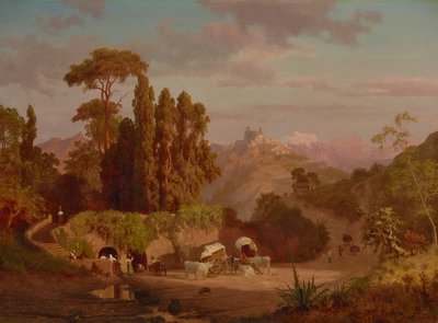 イタリア、スビアコの眺め 1859年 （油彩・キャンバス） 作： Albert Bierstadt