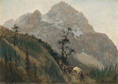 ウエスタントレイル、ロッキー山脈 作： Albert Bierstadt