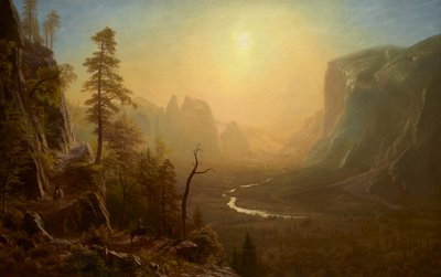 ヨセミテ渓谷、グレイシャー ポイント トレイル 作： Albert Bierstadt