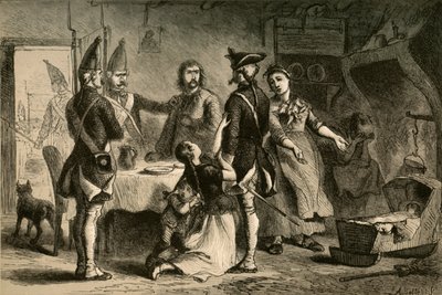 1877年のアメリカ軍のドイツ兵士の徴兵。 作： Albert Bobbett