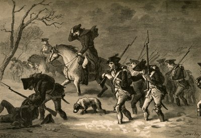 バレーフォージの行進、1877年。 作： Albert Bobbett