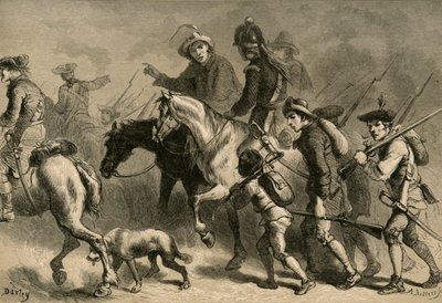 ニューイングランドヨーマンリーの蜂起、1877年。 作： Albert Bobbett
