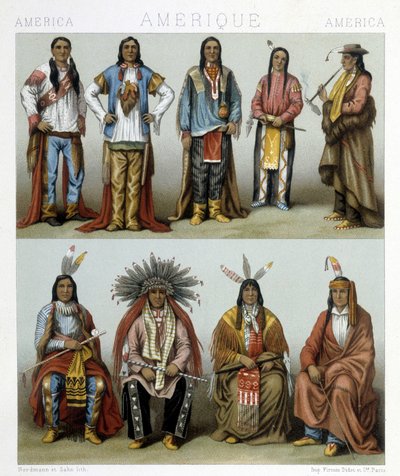 ラシネの「Le costume historique」に掲載されたイラスト 作： Albert Charles August Racinet