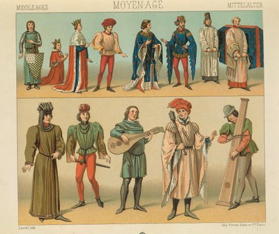 オーギュスト・ラシネ著「Le Costume Historique」（コスチューム全史）第4巻 作： Albert Charles August Racinet