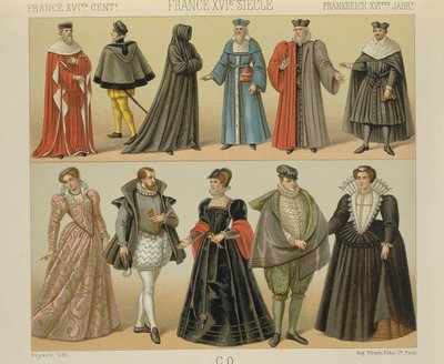 オーギュスト・ラシネ著「Le Costume Historique」（コスチューム全史）第4巻 作： Albert Charles August Racinet