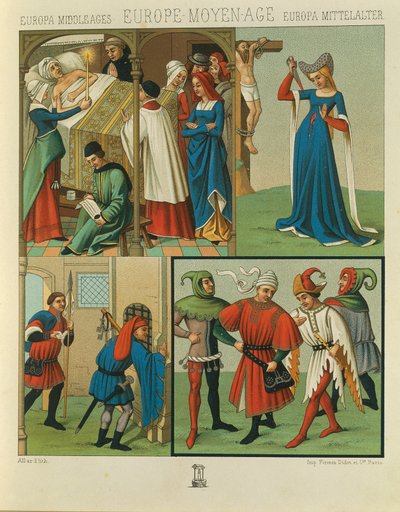 オーギュスト・ラシネ著「Le Costume Historique」（コスチューム全史）第4巻 作： Albert Charles August Racinet