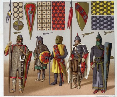 9世紀から12世紀までの軍装、A.Racinet著 作： Albert Charles August Racinet