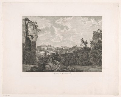 カラカラ浴場 Terme di Caracalla (オブジェクトのタイトル) イタリアからの絵のようにエッチングされたパンフレット (シリーズ タイトル) 作： アルベルト・クリストフ死去