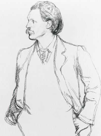 ジョージ・ギッシングの肖像（イギリスの小説家 作： Albert Daniel Rutherston