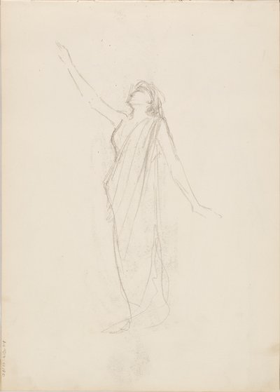 アルケスティス役アイノ・アクテ、スケッチ 作： Albert Edelfelt