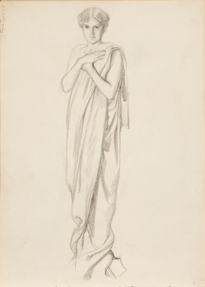 アルケスティス役アイノ・アクテ、スケッチ 作： Albert Edelfelt
