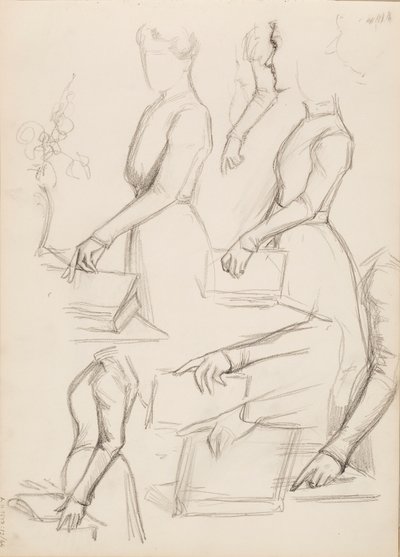カミーユ・ヴァレリー＝ラドー、肖像画のスケッチ 作： Albert Edelfelt