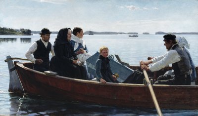 子どもの棺の搬送／子どもの葬儀 作： Albert Edelfelt