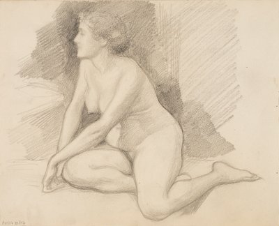 裸で座る 作： Albert Edelfelt
