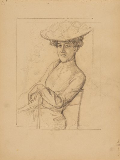 帽子をかぶった女性 作： Albert Edelfelt