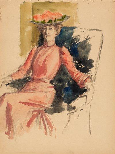 帽子をかぶった女性 作： Albert Edelfelt