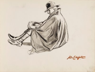 マントの男 作： Albert Edelfelt