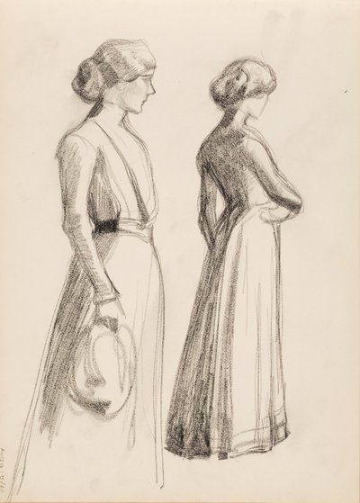 人の女性キャラクター 作： Albert Edelfelt