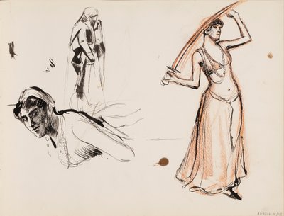3人の女性キャラクター 作： Albert Edelfelt
