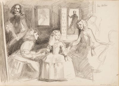 ラス・メニーナス、ディエゴ・ベラスケス以後のスケッチ 作： Albert Edelfelt
